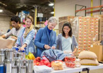 Volunteering at a Food Bank
