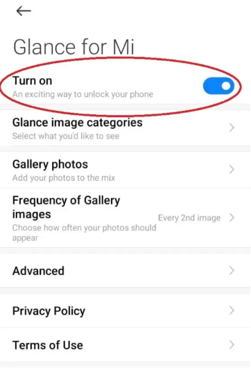 Step 2 of how to remove Glance from Mi 10 Pro 5G