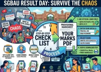 SGBAU Result Day survival guide: How to fix login errors, navigate a slow university website, and download the Winter 2025 provisional marksheet PDF for UG and PG courses at Sant Gadge Baba Amravati University.