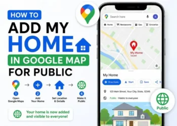How to add my home in google map for public