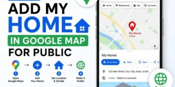 How to add my home in google map for public